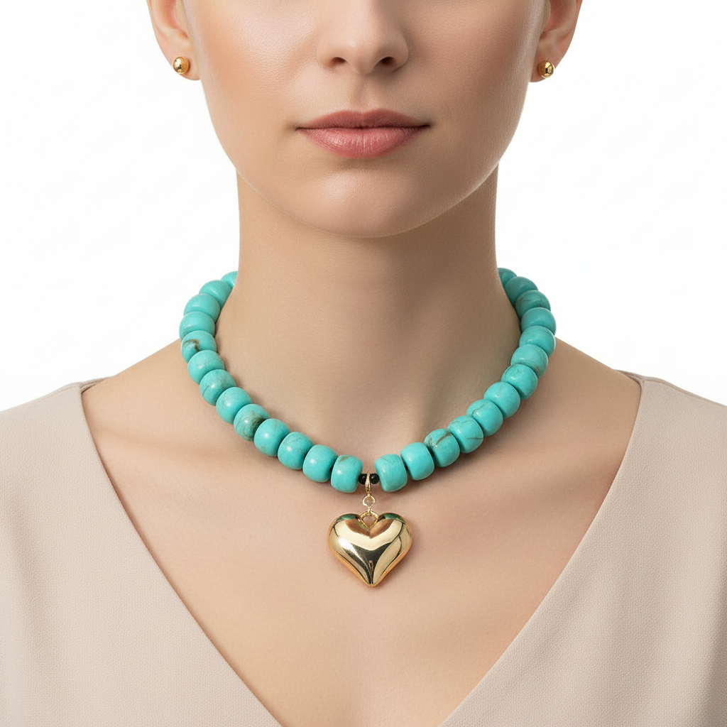 Turquoise Necklace Set – Front