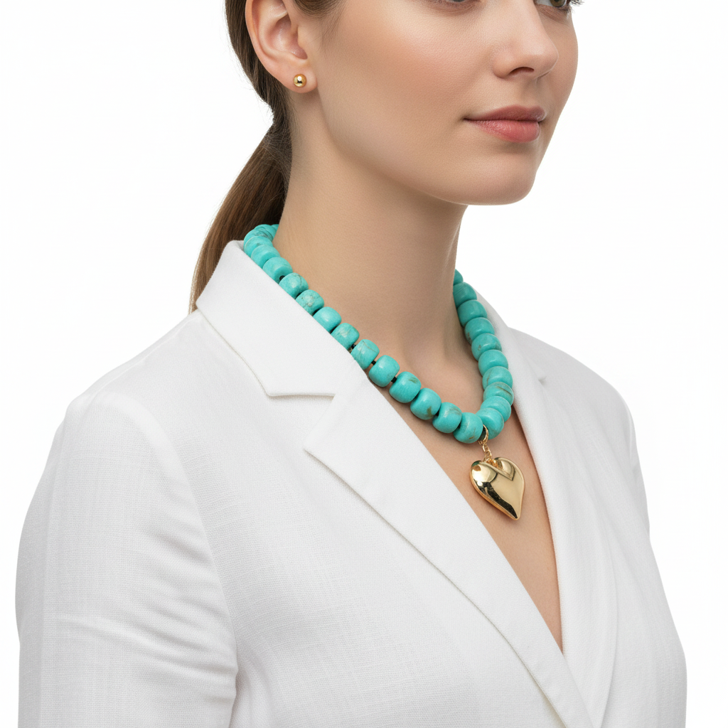 Turquoise Necklace Set – Side