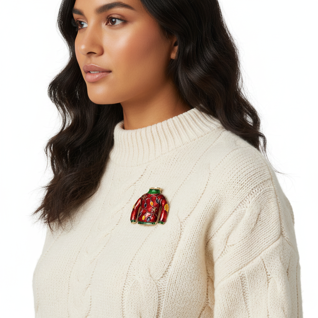 Ugly Christmas Sweater Brooch Lifestyle Side