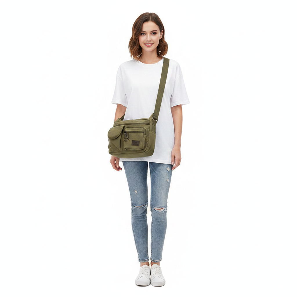 Vintage Canvas Crossbody – Front