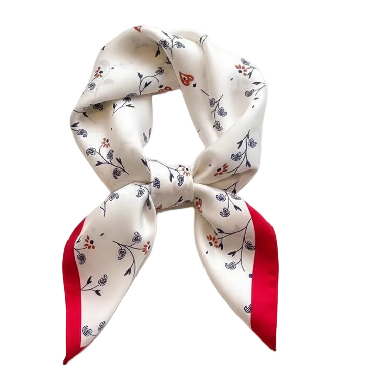 White paisley scarf product shot