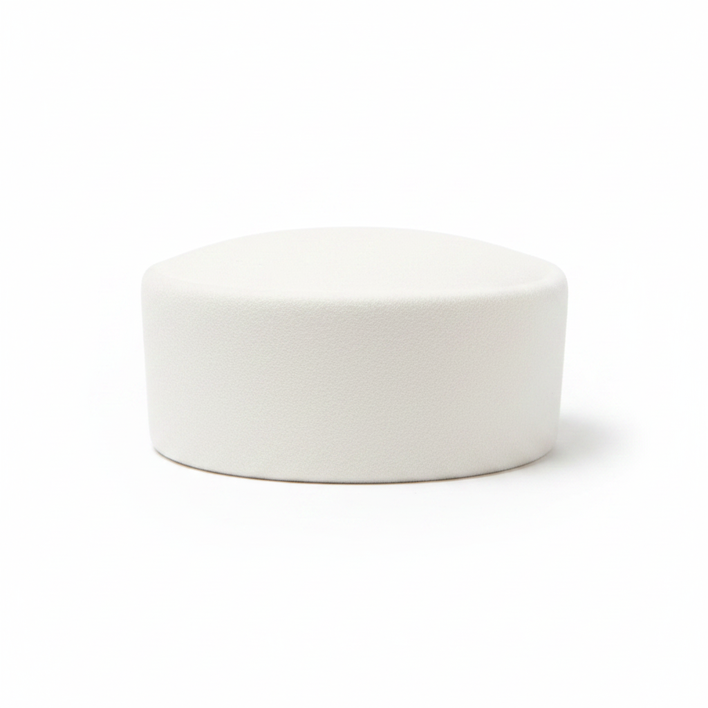 White Pillbox Hat - Product Front