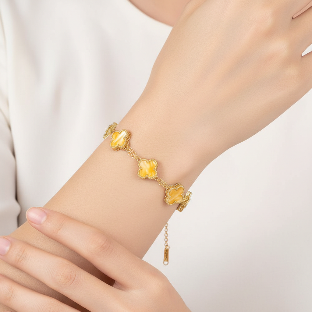 Yellow Clover Bracelet – Front