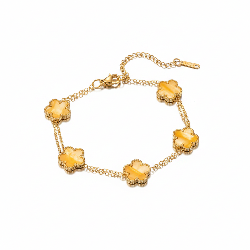 Yellow Clover Bracelet – Product Side