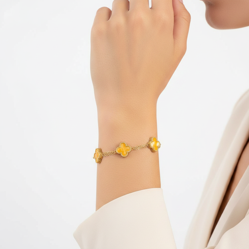 Yellow Clover Bracelet – Side