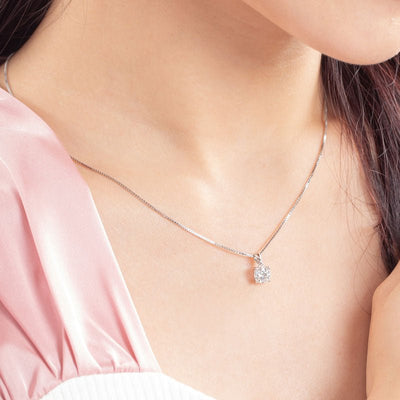moissanite necklace womens