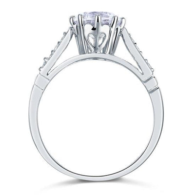2 Ct Round Cut 925 Sterling Silver Ring - Hautefull