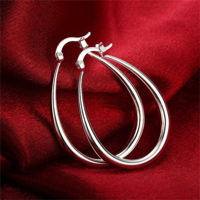 925 Sterling Silver Hoop Earrings - Hautefull