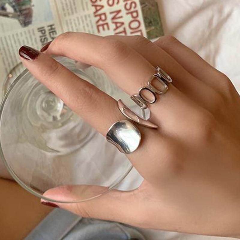 925 Sterling Silver Rings Geometric - Hautefull