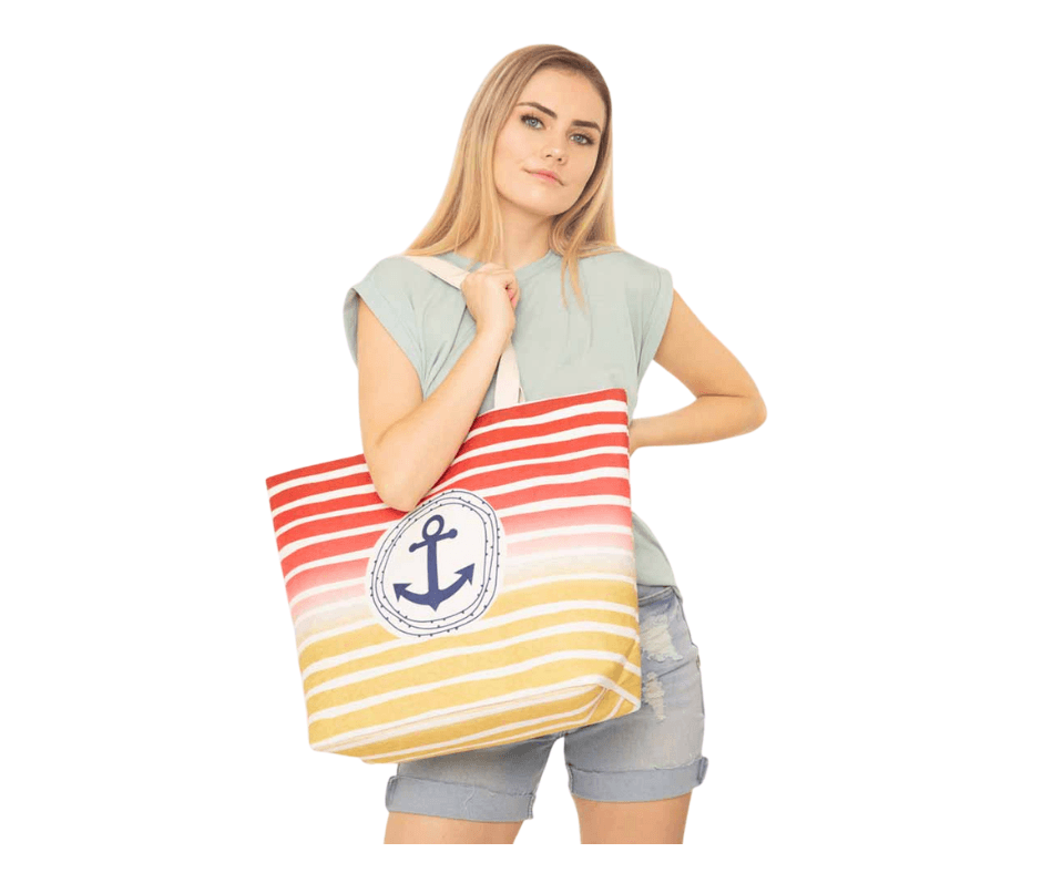 Anchor Print Beach Bag - Hautefull