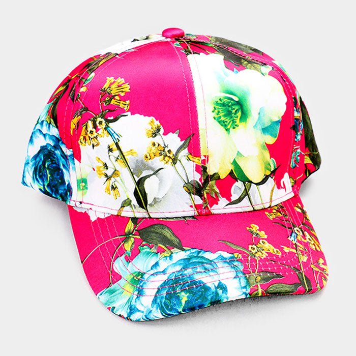 Blooming Floral Print Baseball Cap - Hautefull