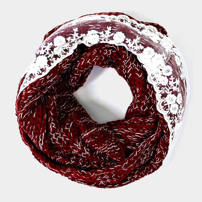 Cable Knit Infinity Scarf for Women - Hautefull