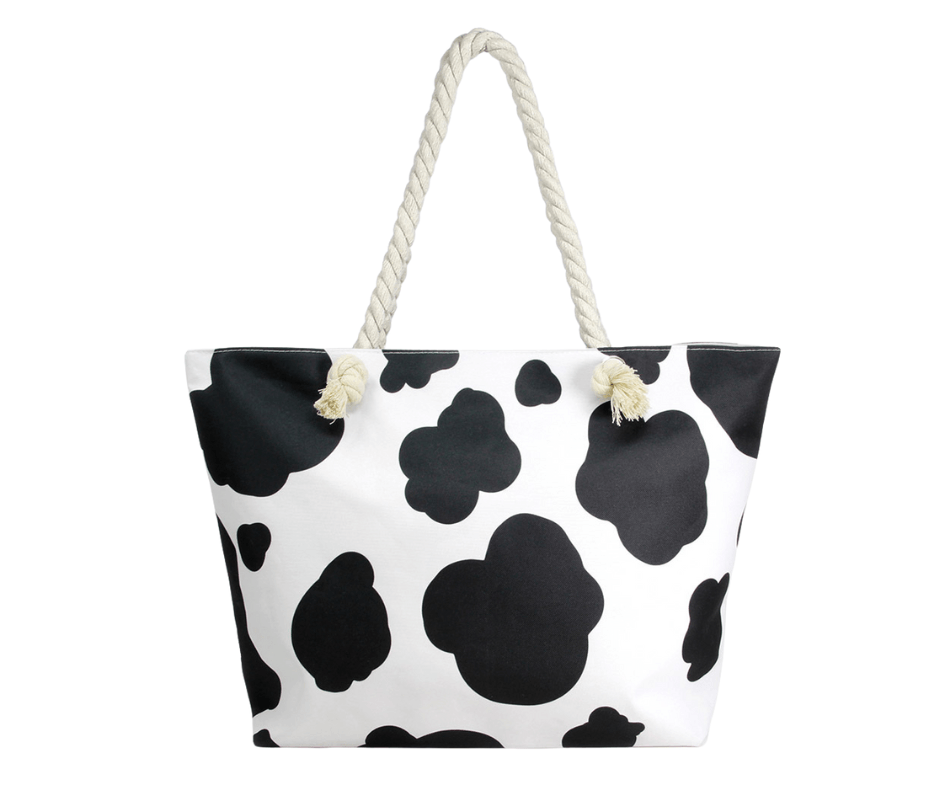 Cow Print Beach Bag - Hautefull