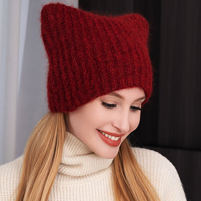 Cozy Cat Knit Beanie Hat - Hautefull