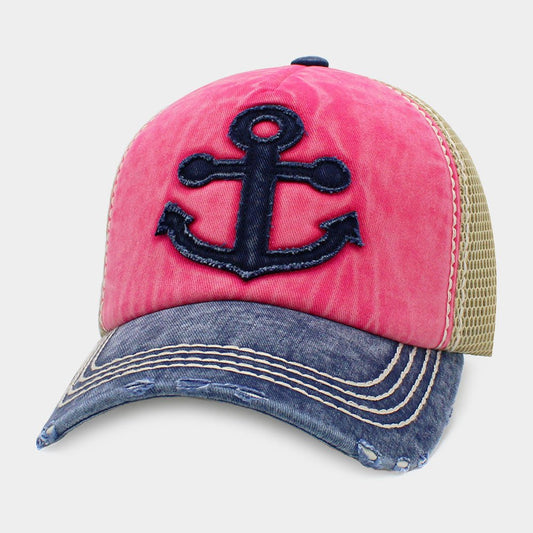 Embroidered Anchor Baseball Cap for Women - Hautefull
