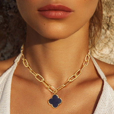Gold Plated Chain Linked Necklace - Hautefull