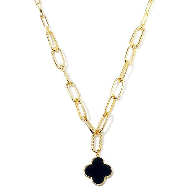Gold Plated Chain Linked Necklace - Hautefull