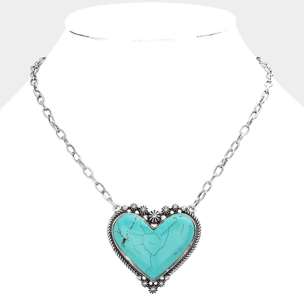 Heart of Stone" Pendant Necklace - Hautefull