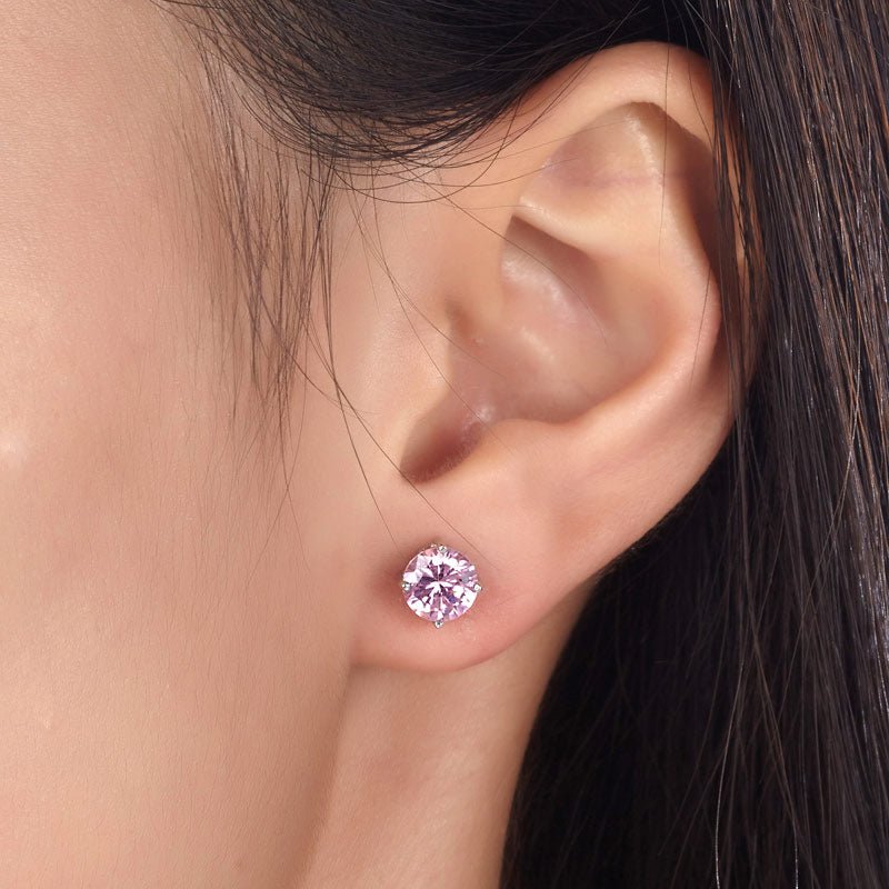 Lab Created Sapphire Stud Earrings - Hautefull