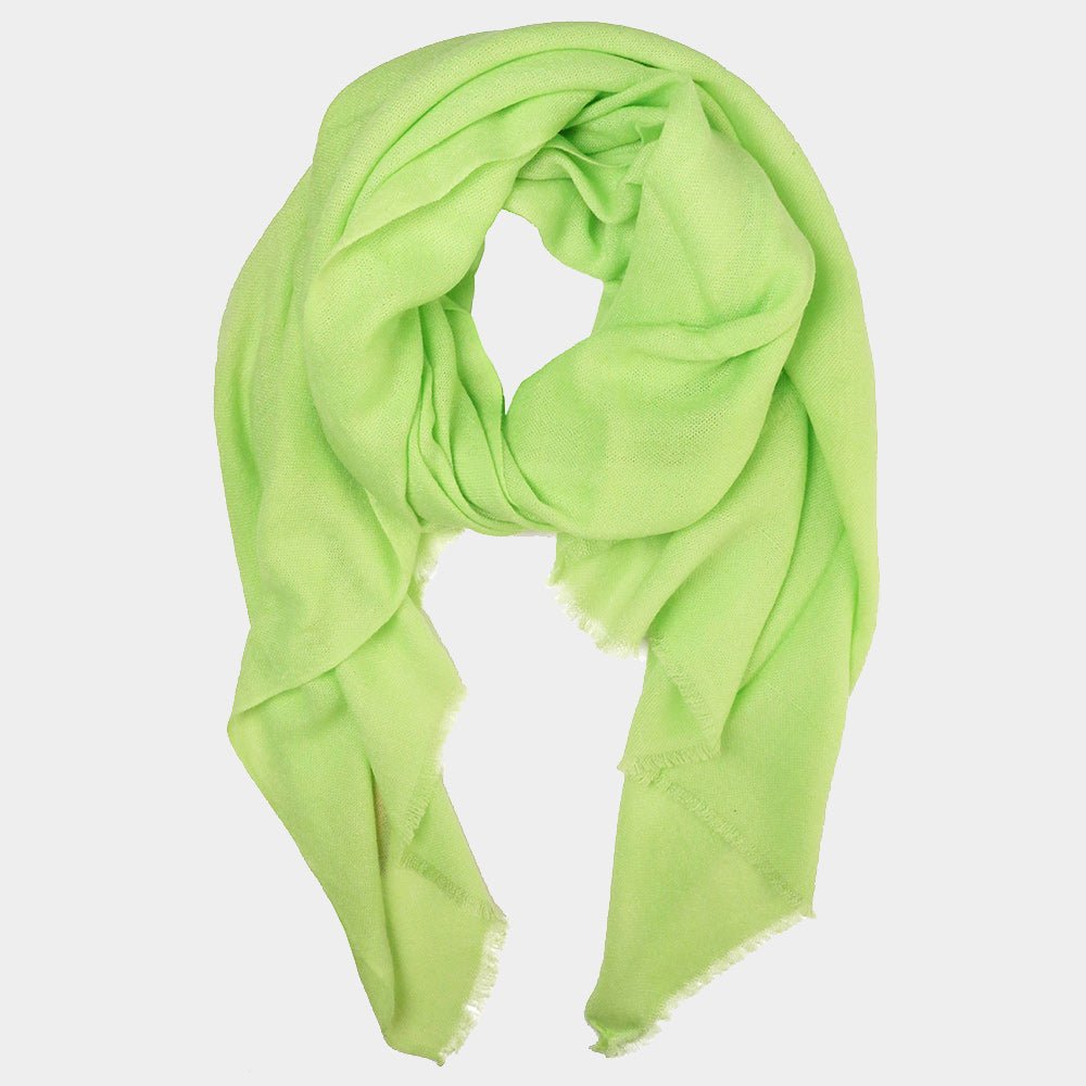 Long Solid Color Scarf Green - Hautefull