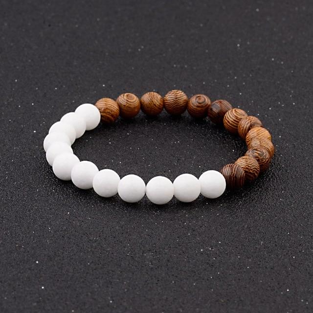 Natural Moonstone Bead Bracelet Made From Lava Stone - Hautefull
