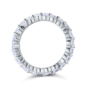 Oval Cut 925 Sterling Silver Eternity Ring - Hautefull