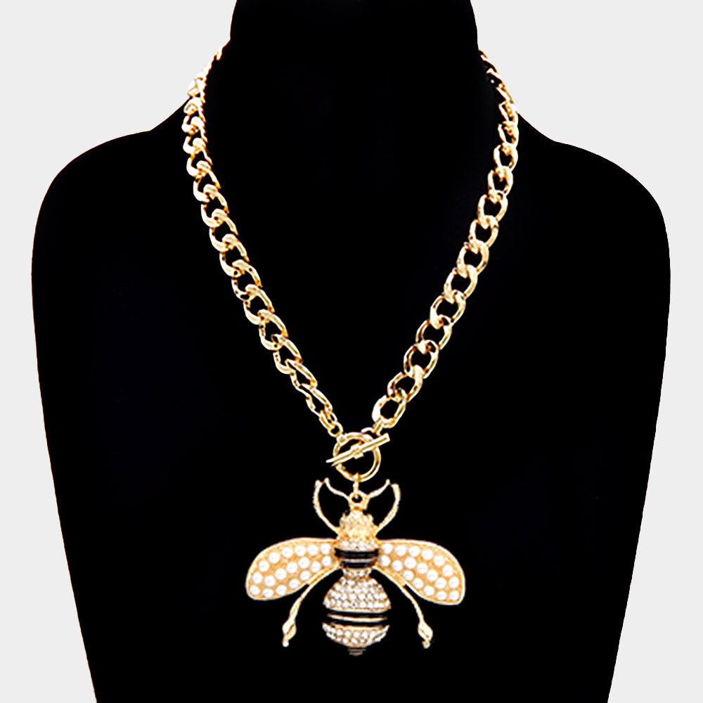 Sweet Honey Bee Pendant Necklace - Hautefull
