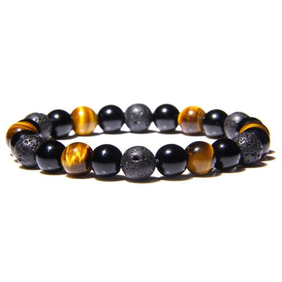 Tiger Eye Obsidian Beaded Bracelet With Healing Powers - Hautefull
