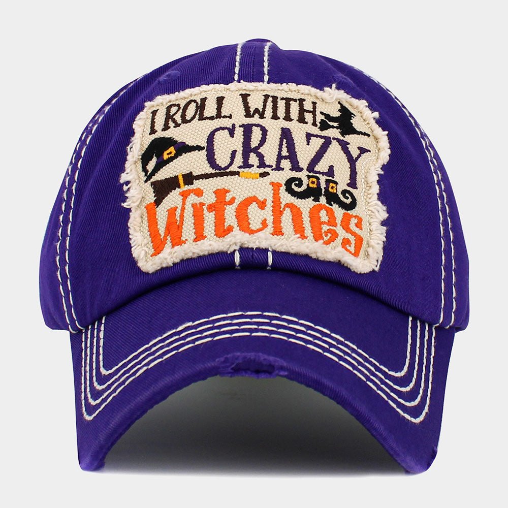 Vintage "Crazy Witches" Humor Baseball Cap - Hautefull