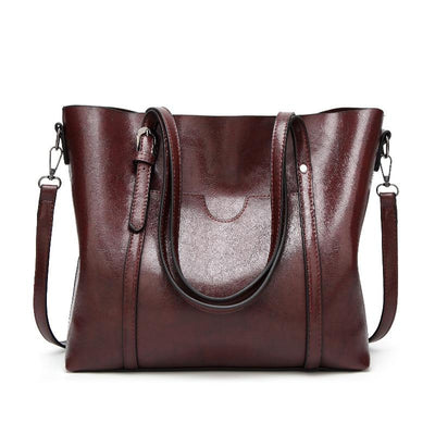 Women Soft Faux Leather Handbags - Hautefull