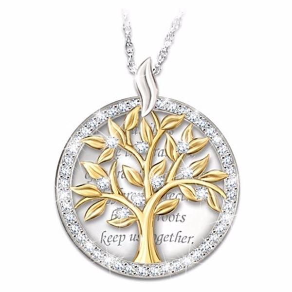 Women's 925 Sterling Silver Tree of Life Pendant Necklace - Hautefull